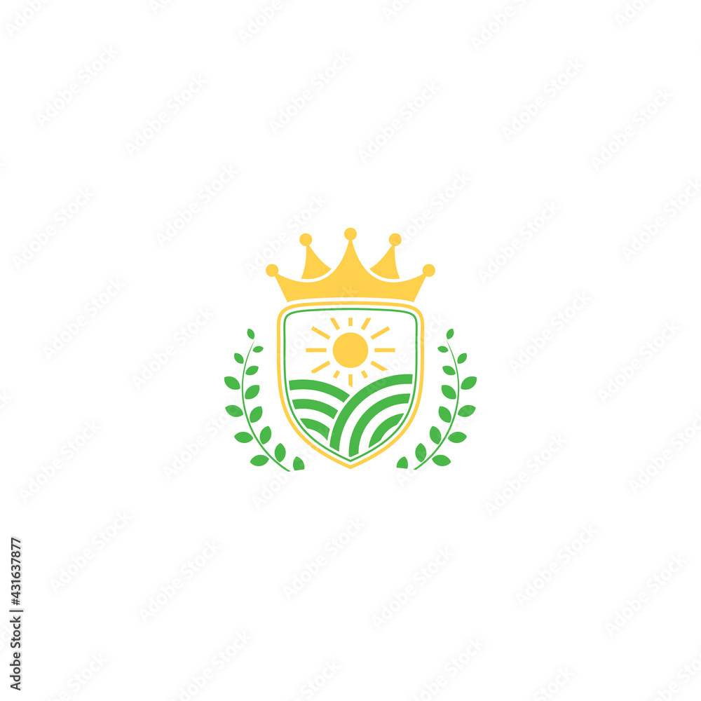 agriculture shield logo design ilustration agriculture shield logo design ilustration