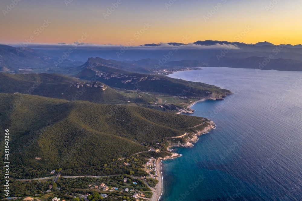 Rocky coast of Corsican Cap Corse