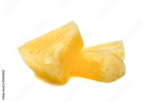 Pineapple slice isolated on white background