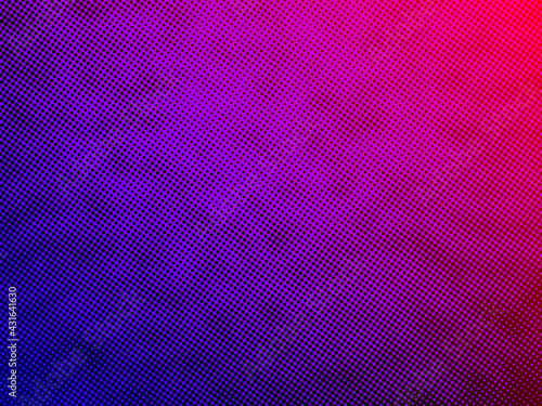 Colorful blured distress background with halftone dots, abstract texture, backlighting effect