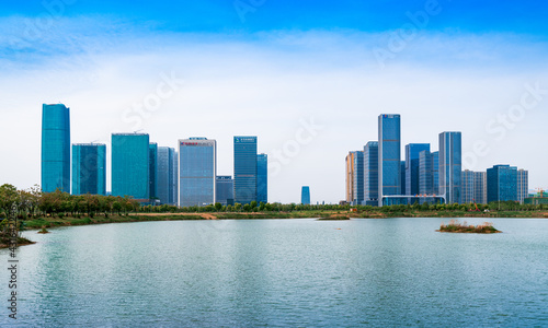 CBD landscape of Yiwu City, Zhejiang Province, China © Weiming