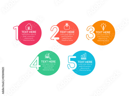 Business Infographics circle origami style Vector illustration. Can be used for flow charts, presentations, web sites, banners, printed materials. EPS 10
