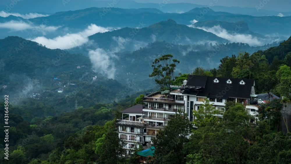 Time lapse of Clouds over the Western Ghats in Beautiful City of Munnar, Kerala, India Time lapse of Clouds over the Western Ghats in Beautiful City of Munnar, Kerala, India