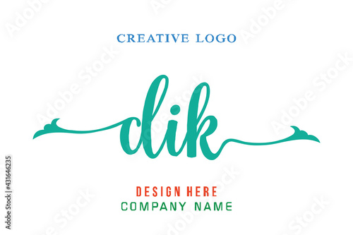 DIK lettering logo is simple, easy to understand and authoritative