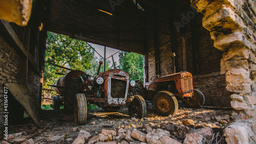 Ruins of an abandoned building.