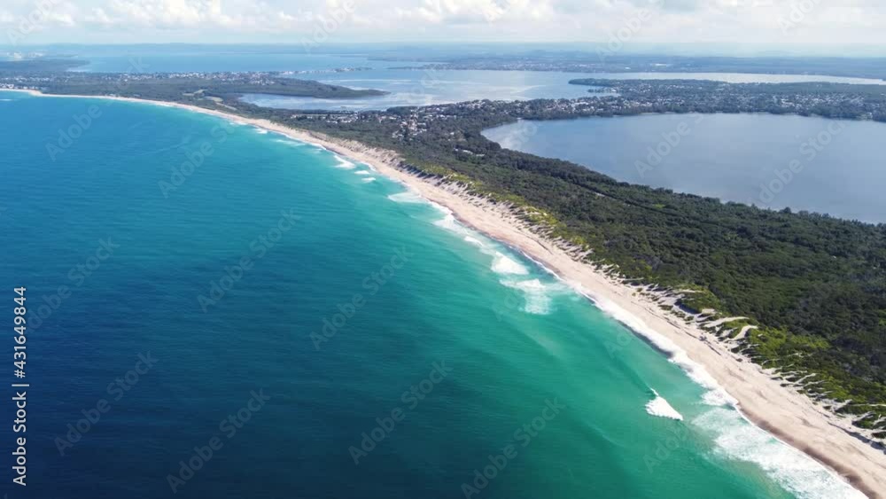 Drone aerial shot Birdie Beach Pacific Ocean Budgewoi Lake Macquarie Munmorah State Conservation Area 3840x2160 4K Drone aerial shot Birdie Beach Pacific Ocean Budgewoi Lake Macquarie Munmorah State Conservation Area 3840x2160 4K