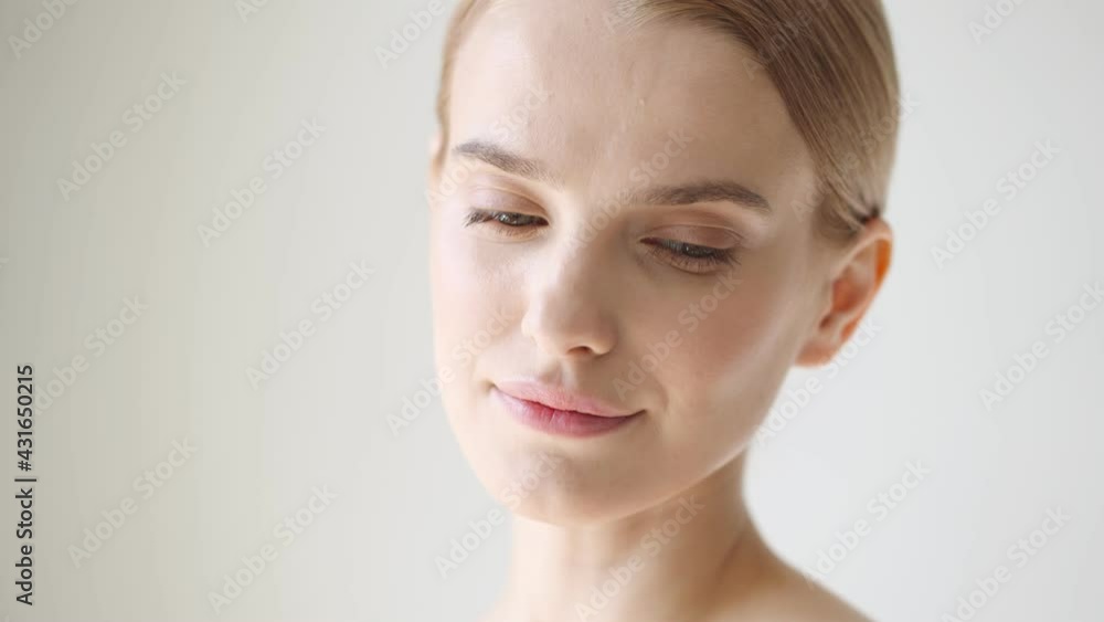 Young woman face closup healthy skin blonde hair beauty healthy skin Young woman face closup healthy skin blonde hair beauty healthy skin