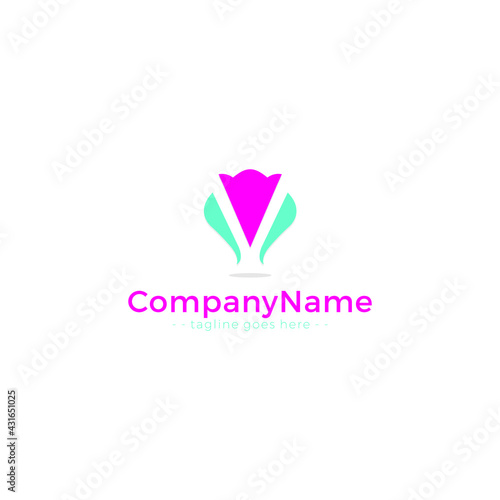 Flower Logo Simple and Minimalism Design