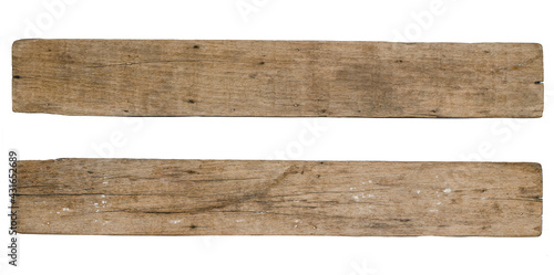 old wooden sign board background. plank wood isolated for design art work or add text message.