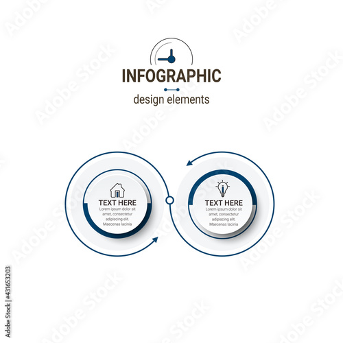 Vector Infographic label design template with icons. can be used for workflow layout, diagram, annual report, web design. Business concept
