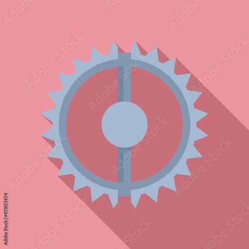Round animal trap icon, flat style