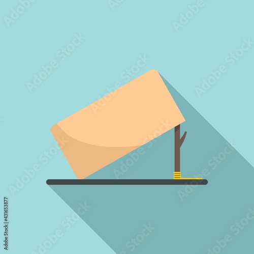 Carton box trap icon, flat style