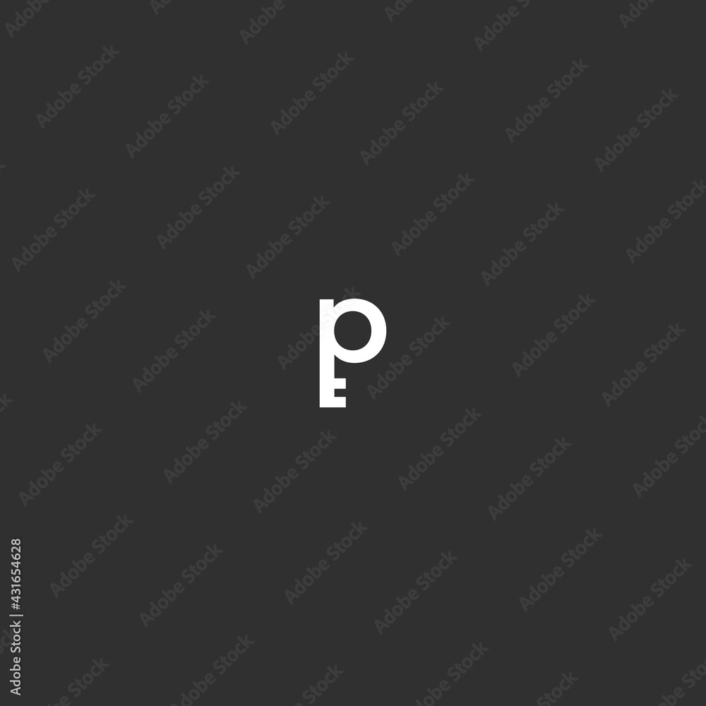 letter p and key logo letter p and key logo