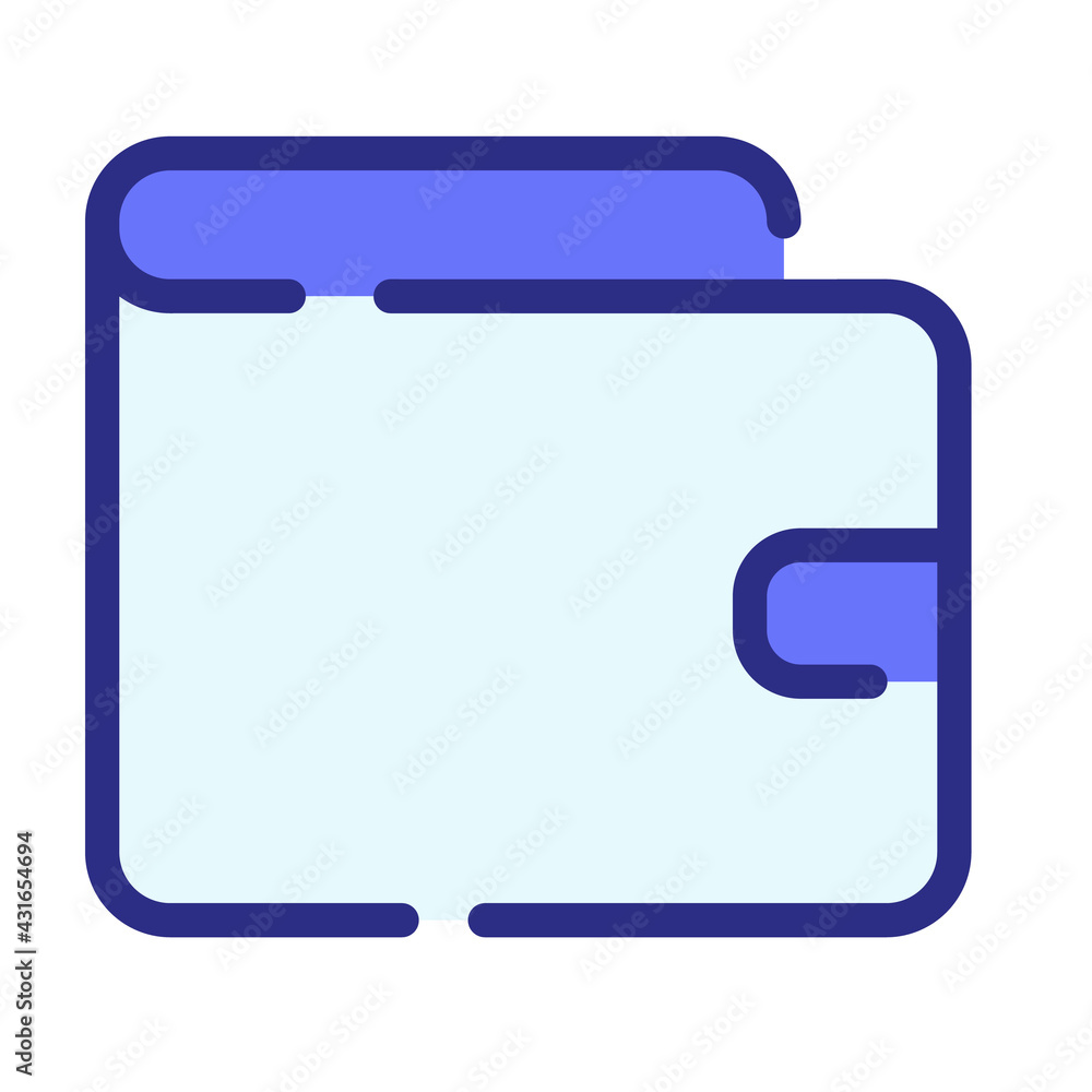 wallet money cash billfold single isolated icon with dash or dashed line style wallet money cash billfold single isolated icon with dash or dashed line style