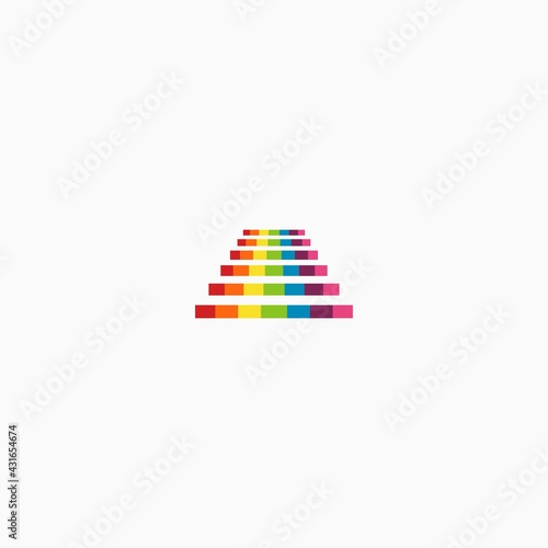 rainbow staircase vector