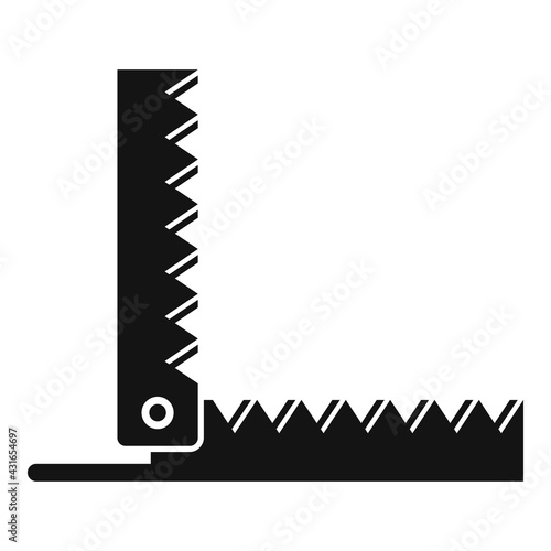 Steel animal trap icon, simple style