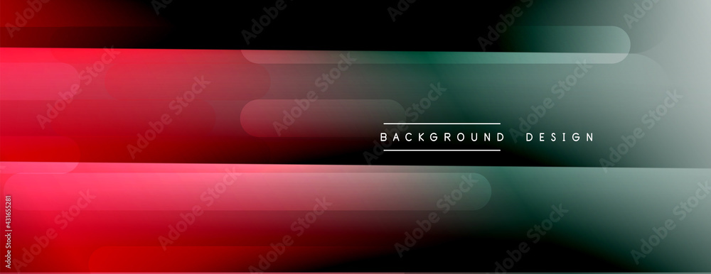 Obraz premium Dynamic lines abstract background. 3D shadow effects and fluid gradients. Modern overlapping forms