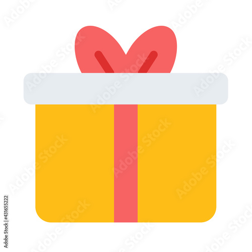 gift present giveaway donate single isolated icon with flat style