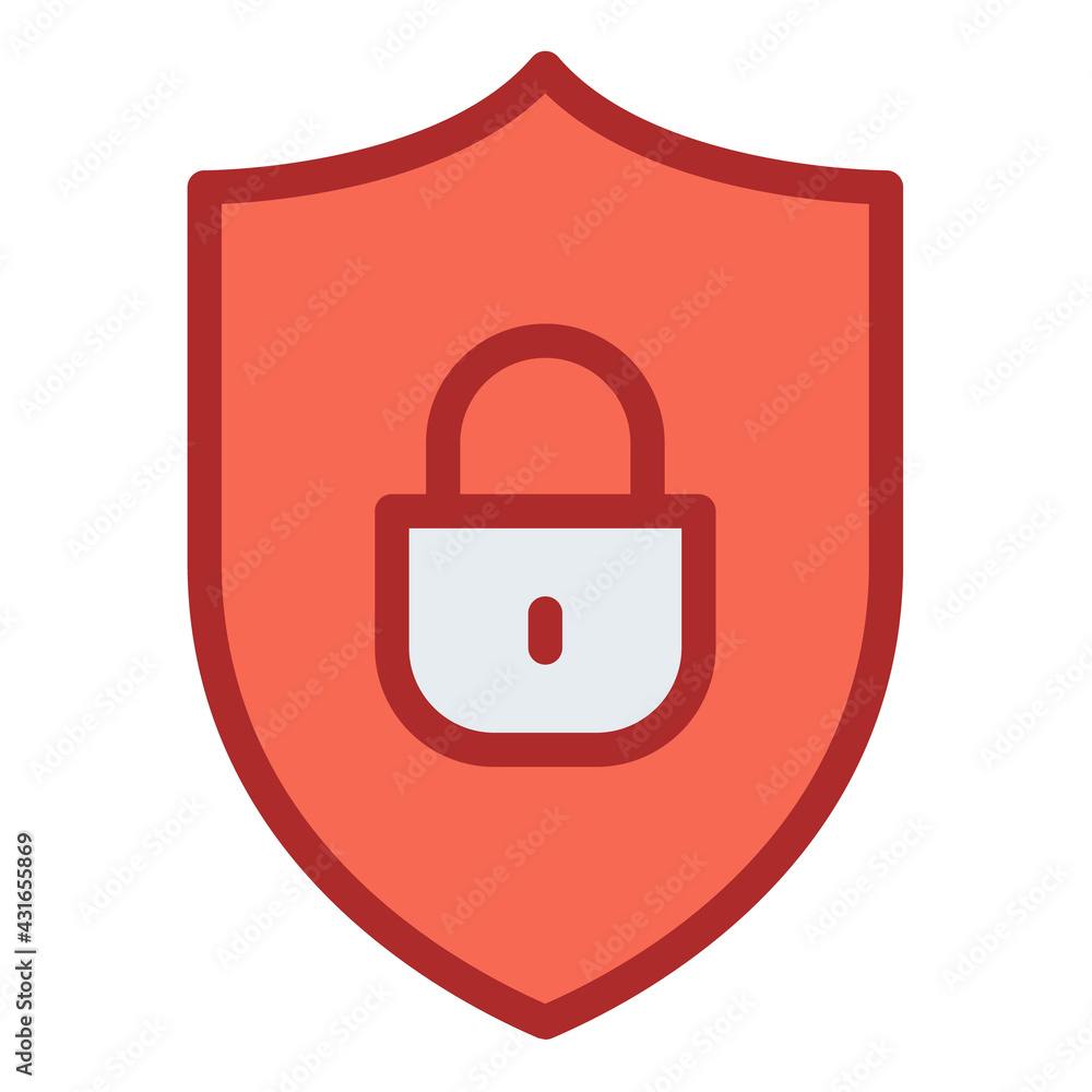 secure shield trusted safe single isolated icon with filled line style secure shield trusted safe single isolated icon with filled line style
