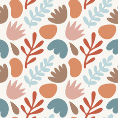 Crédence de cuisine Styles patrons Motif floral bohème feuillage abstrait  © ejevyaka