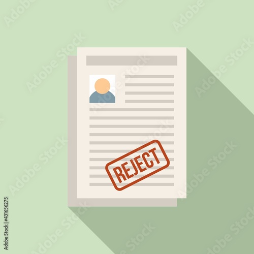 Illegal immigrant papers icon, flat style