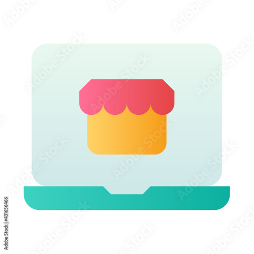 online shop merchant marketplace single isolated icon with smooth style