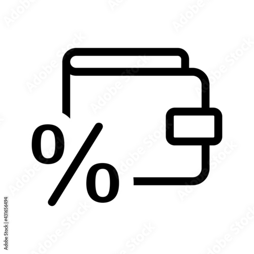 Commission icon vector set. percent illustration sign collection. tax symbol or logo.