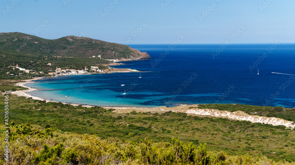 Barcaggio coast in the Corsica cape