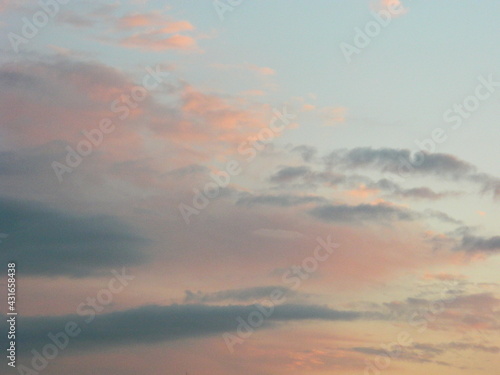 the sky in pink-blue shades in the late evening © xredeemerx