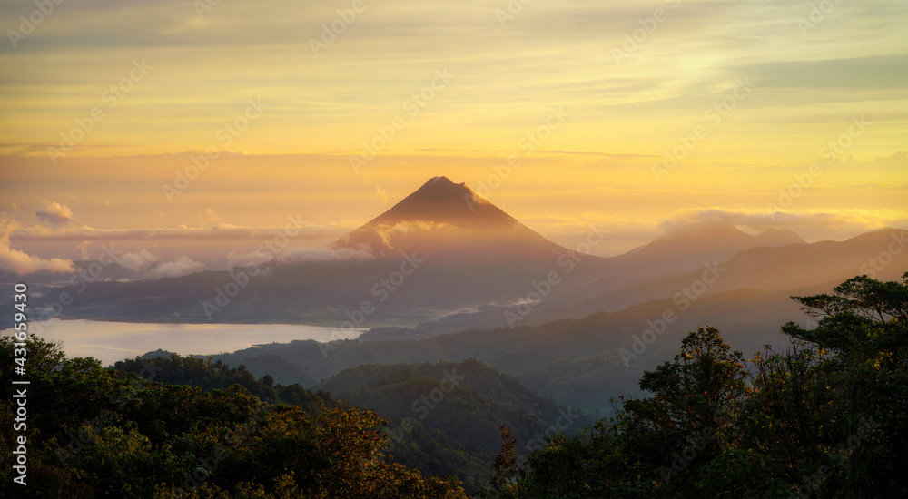 Volcano Arenal in Central Costa Rica seen from Monteverde