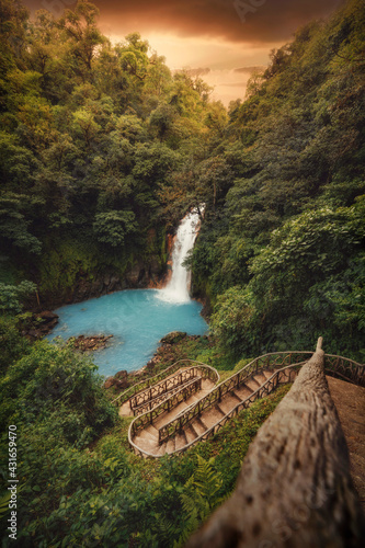 Volcan Tenorio Waterfall in the Jungle in Costa Rica