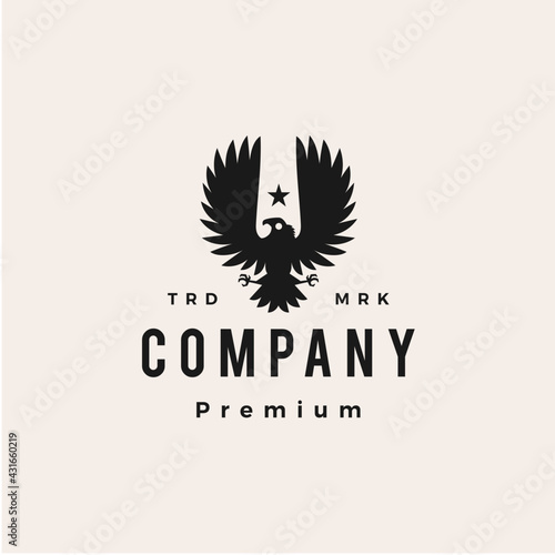 condor bird hipster vintage logo vector icon illustration