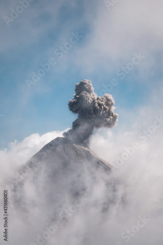 Volcano de Fuego seen from Acatenango in Guatemala