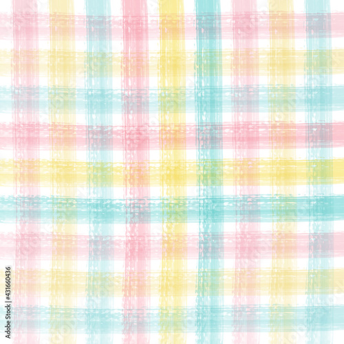 Pastel Mix watercolor seamless checkered pattern