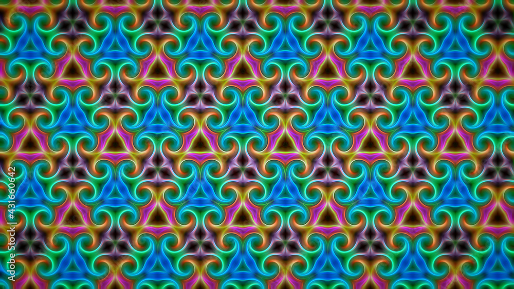 Abstract neon background with symmetrical pattern Abstract neon background with symmetrical pattern