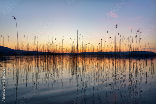 Kochel Lake an the Bavarian Alps in Germany