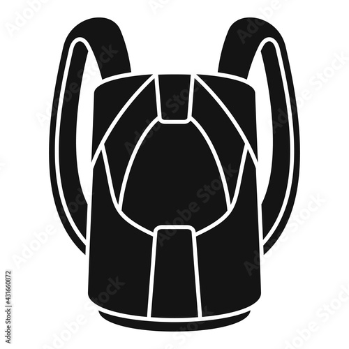 Parachuting backpack icon, simple style