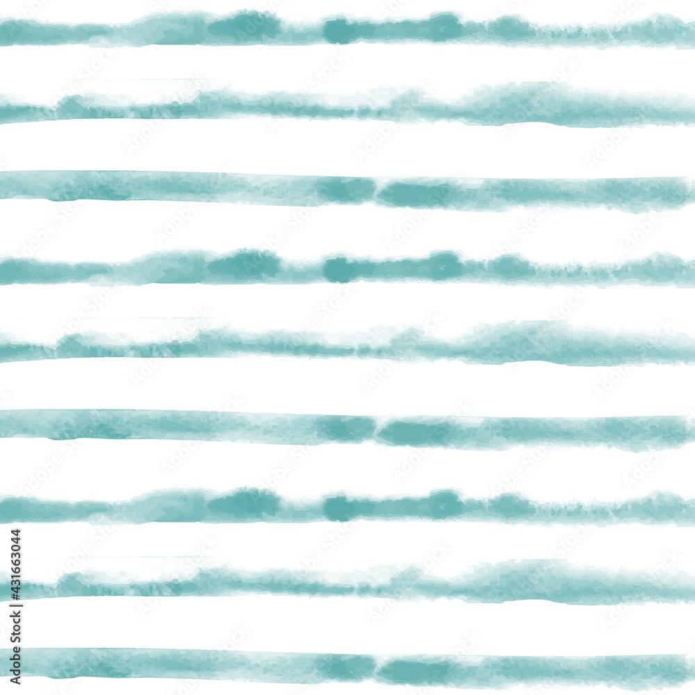 Turquoise Watercolor Brush Stripes Pattern Turquoise Watercolor Brush Stripes Pattern