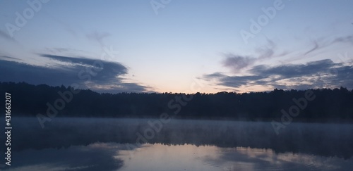 sunset over the lake