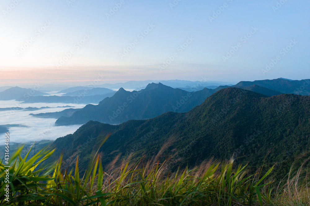 Complex mountains and mist North of Thailand