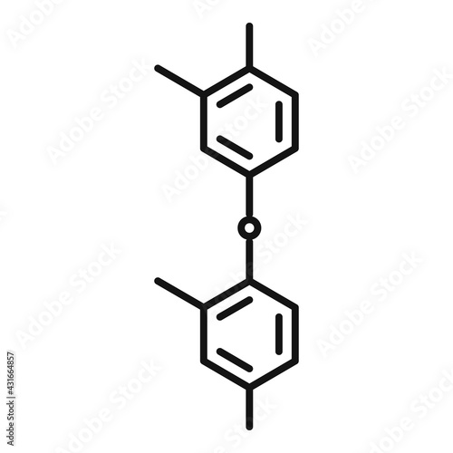 Hormones structure icon, outline style