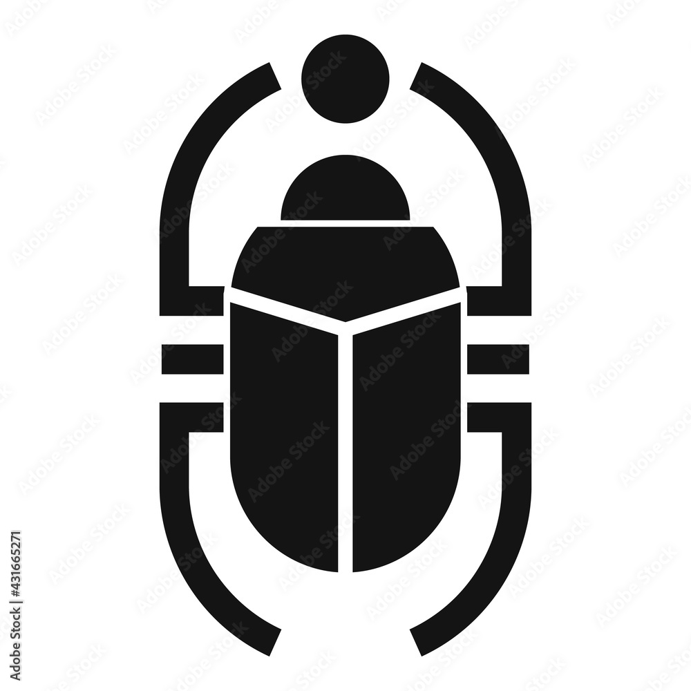 Egypt scarab beetle icon, simple style - obrazy, fototapety, plakaty 