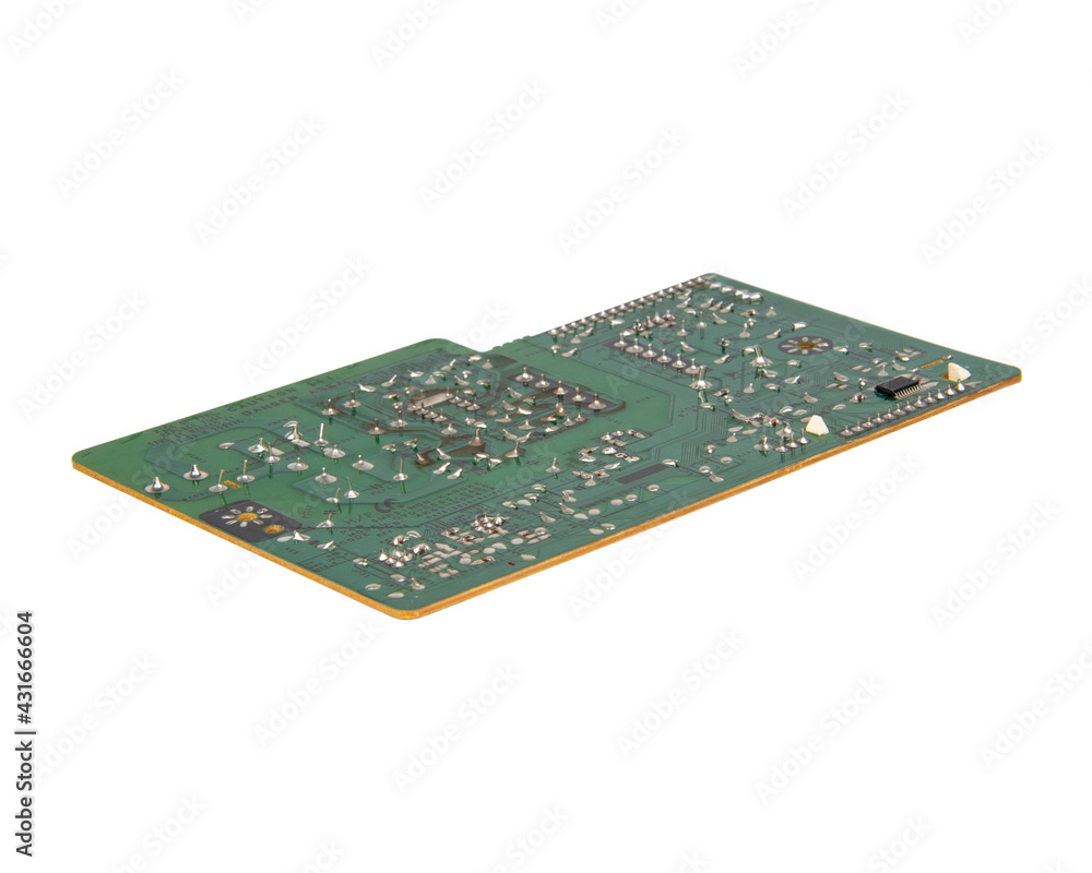 Electronic industrial microchip isolated on the white background Electronic industrial microchip isolated on the white background