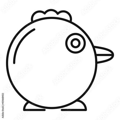 Chicken baby toy icon, outline style
