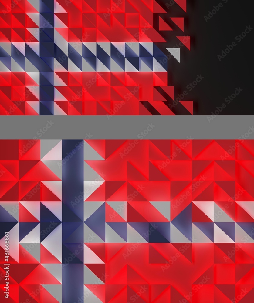 Abstract Norway Flag 3D Render (3D Artwork) Abstract Norway Flag 3D Render (3D Artwork)