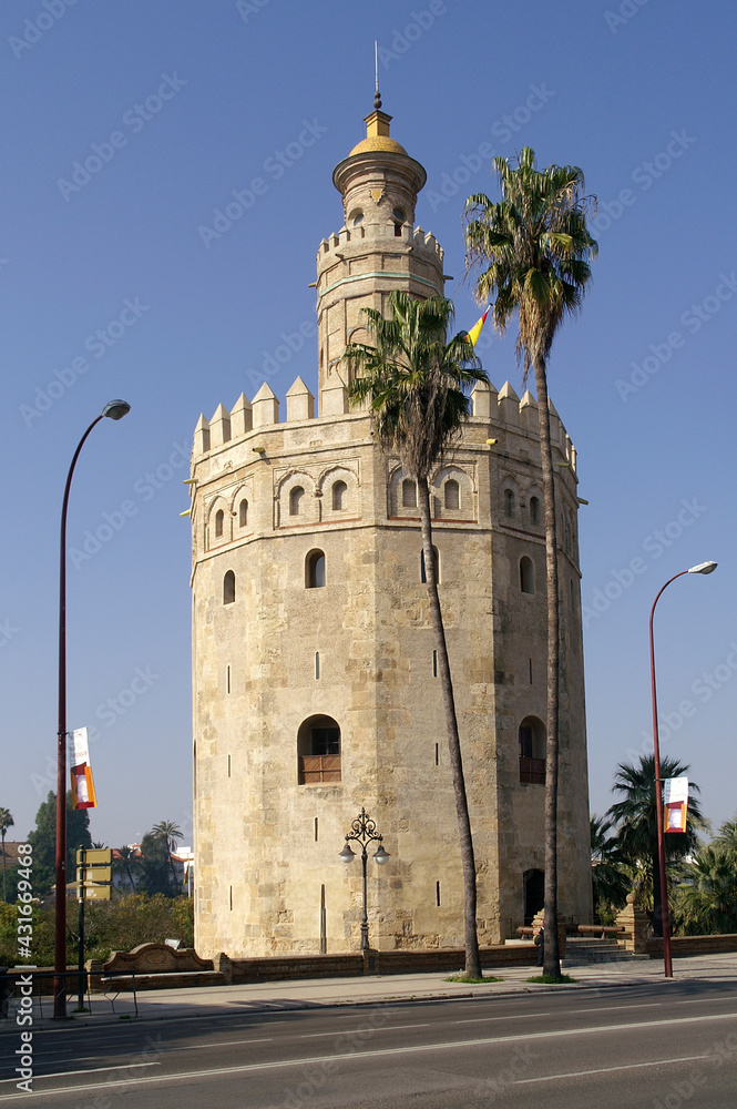 Sevilla (Spain). Tower of Gold in Seville