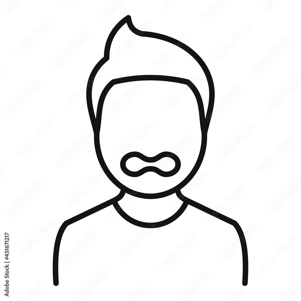 Bad teen problems icon, outline style Bad teen problems icon, outline style