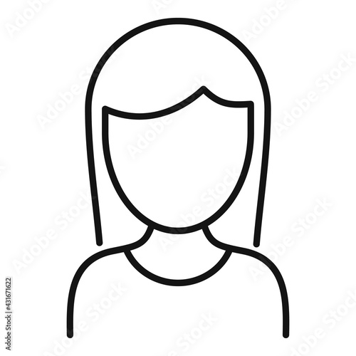 School girl problems icon, outline style