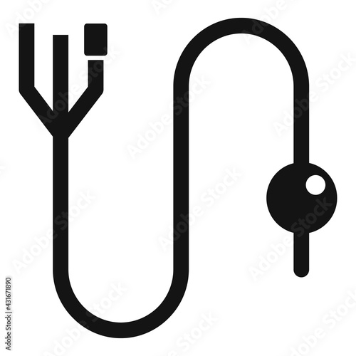Care catheter icon, simple style