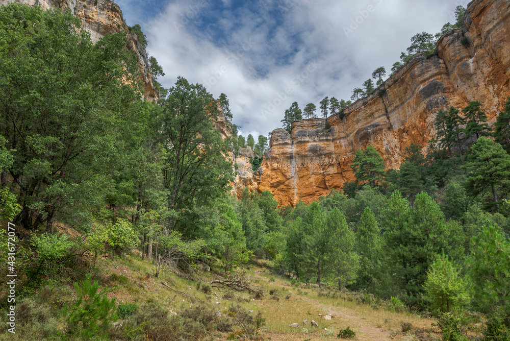 Views of the Socarrado Valley, in the Serrania de Cuenca Natural Park, Spain
